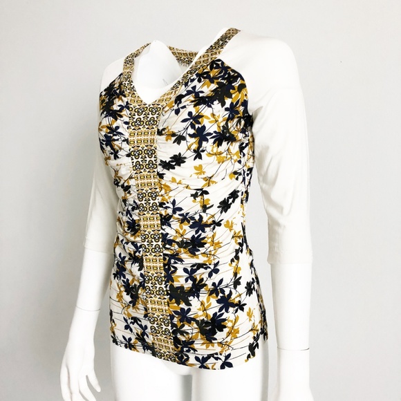 Roberto Cavalli Top Graphic Abstract Print NWT 42 - Picture 6 of 8